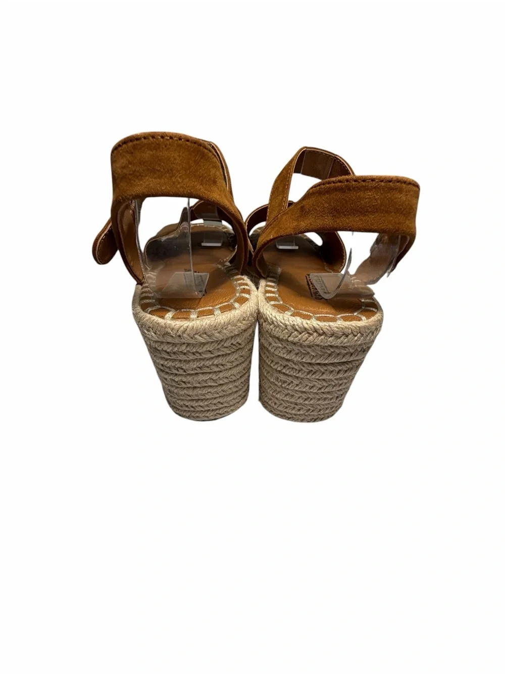 Sechelles Espadrille Suede Open-Toe Ankle Strap Wedge Sandals Sz 7.5